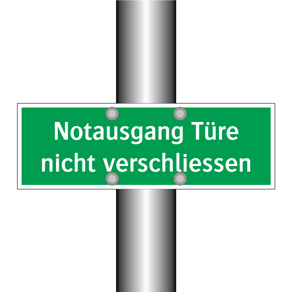 Notausgang Türe nicht verschliessen