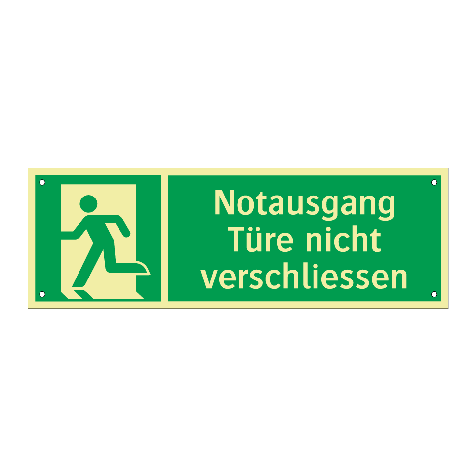 Notausgang Türe nicht verschliessen