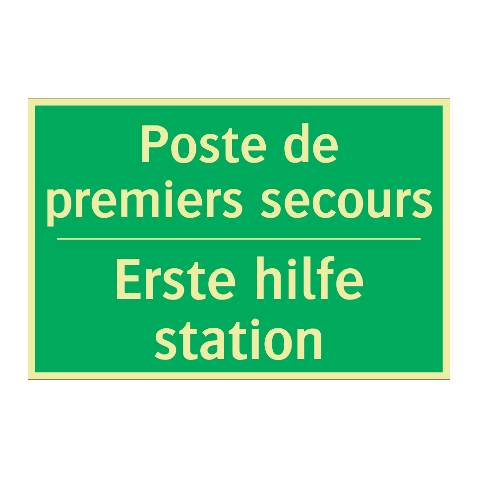 Erste hilfe station - Poste de premiers secours