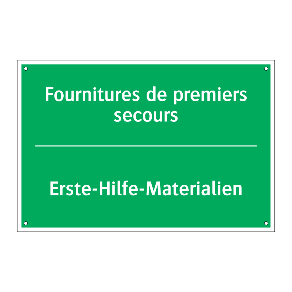 Erste-Hilfe-Materialien - Fournitures de premiers secours /.../