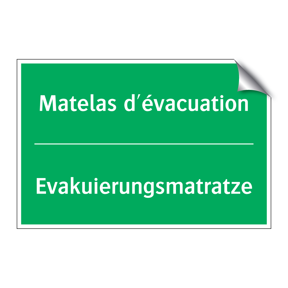 Evakuierungsmatratze - Matelas d'évacuation