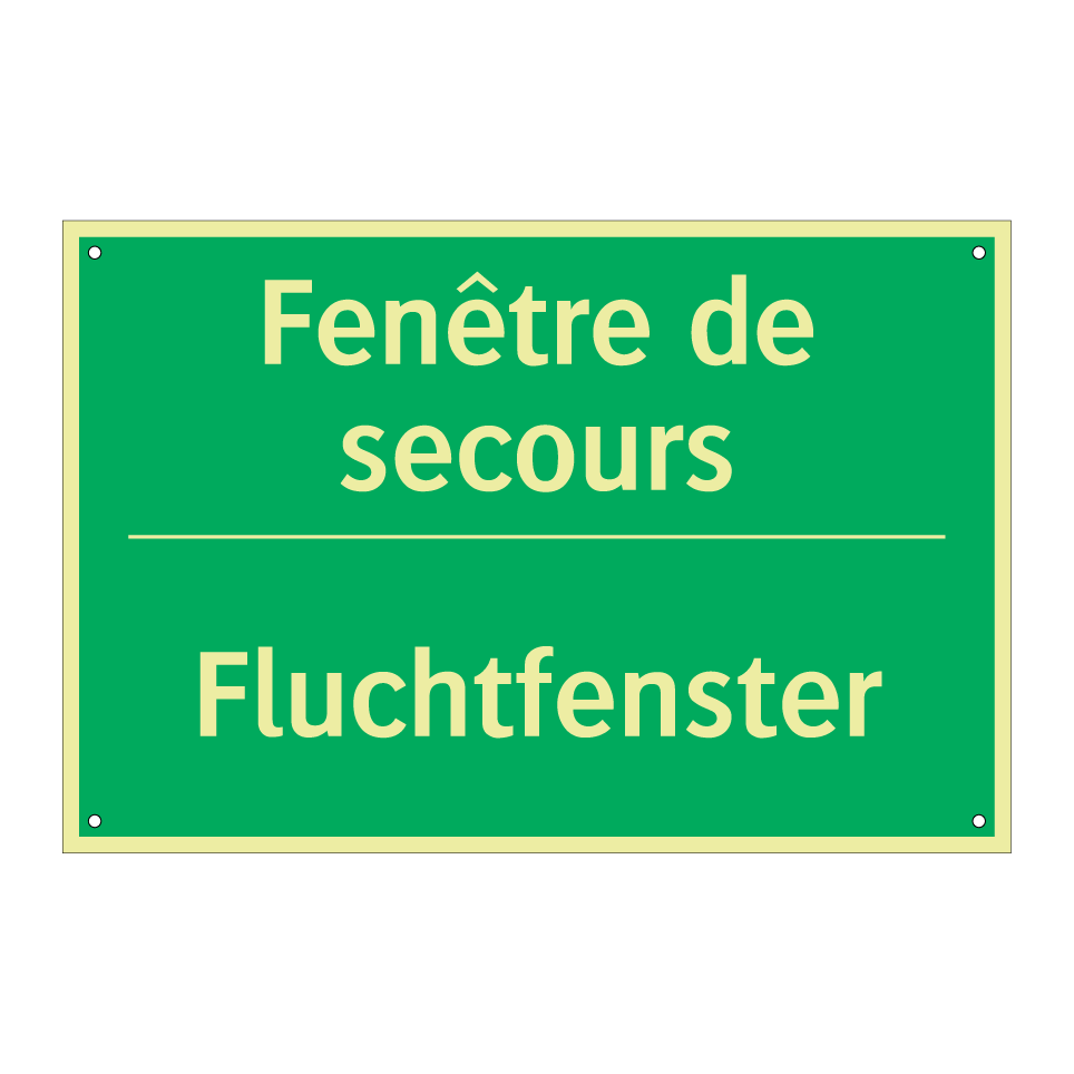 Fluchtfenster - Fenêtre de secours