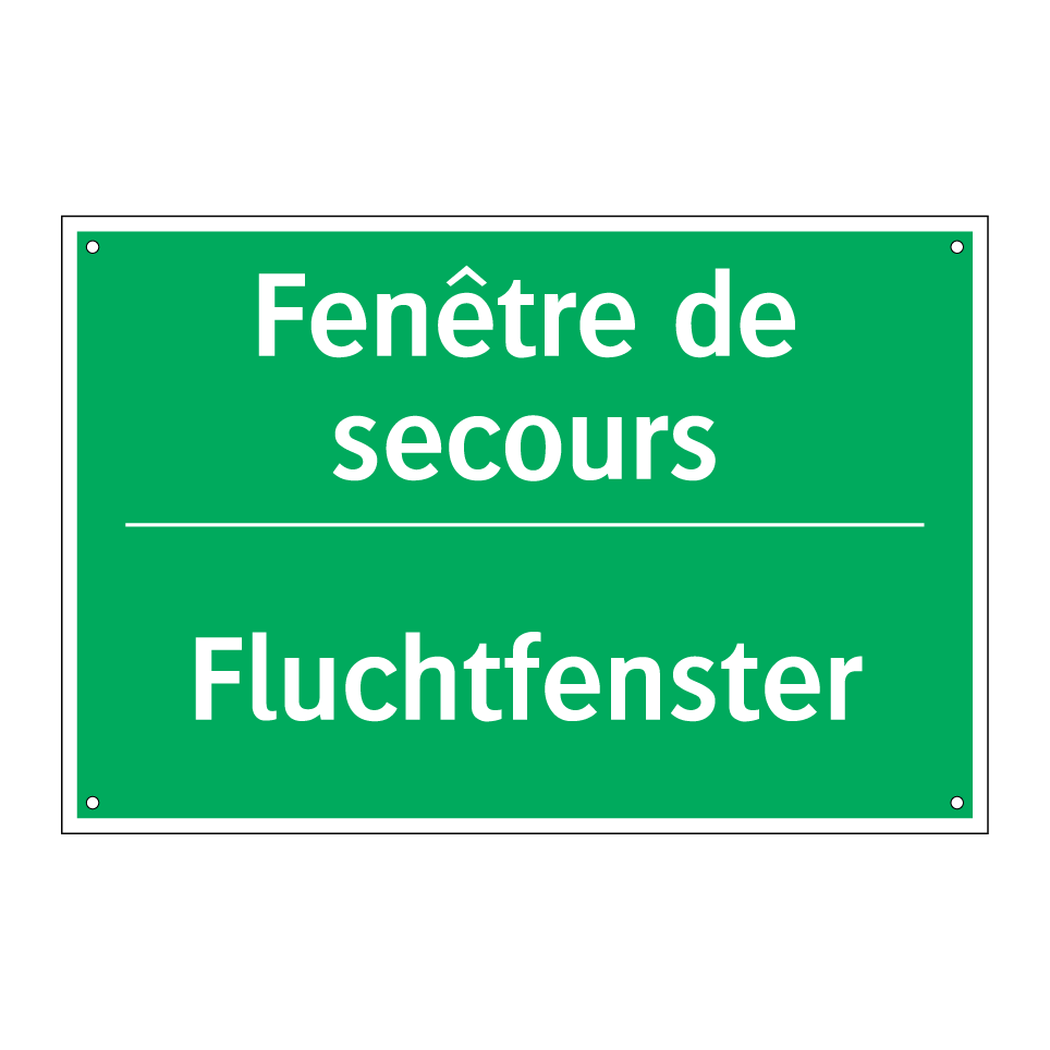 Fluchtfenster - Fenêtre de secours