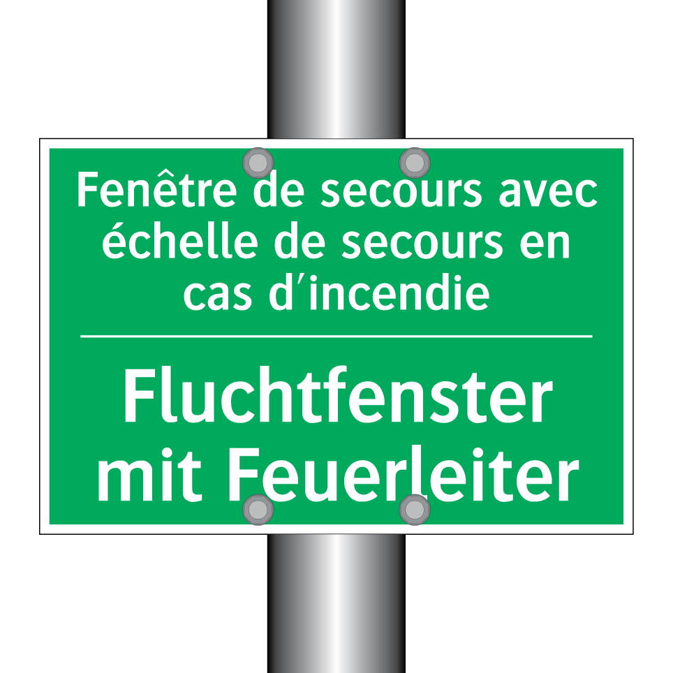 Fluchtfenster mit Feuerleiter - Fenêtre de secours avec échelle /.../