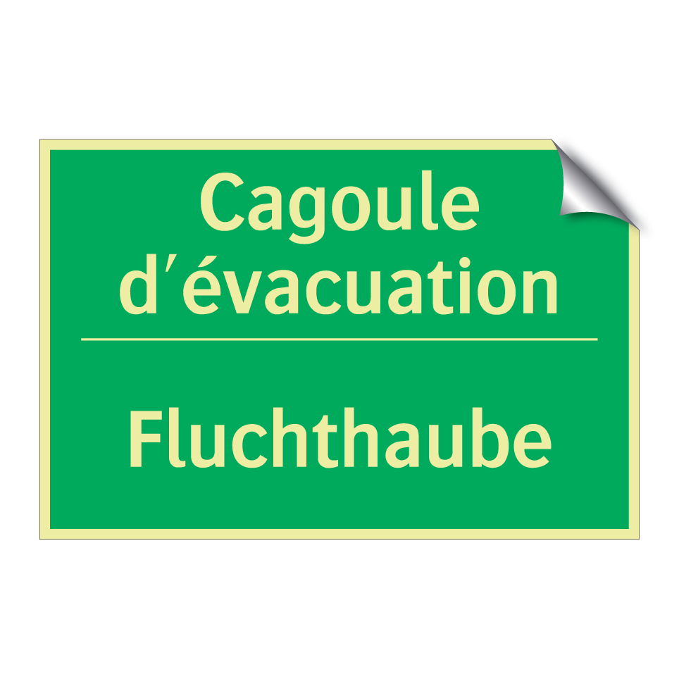 Fluchthaube - Cagoule d'évacuation