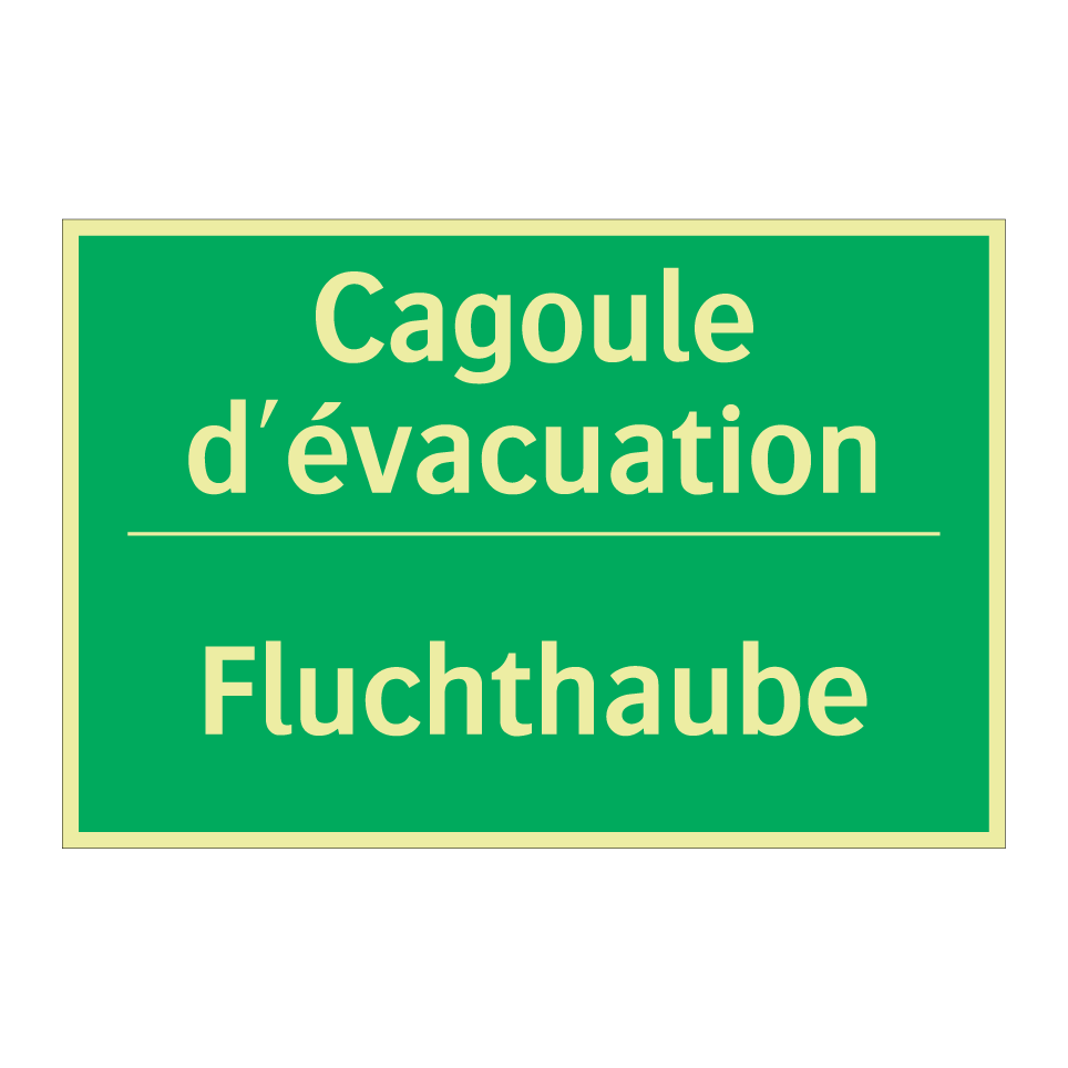 Fluchthaube - Cagoule d'évacuation