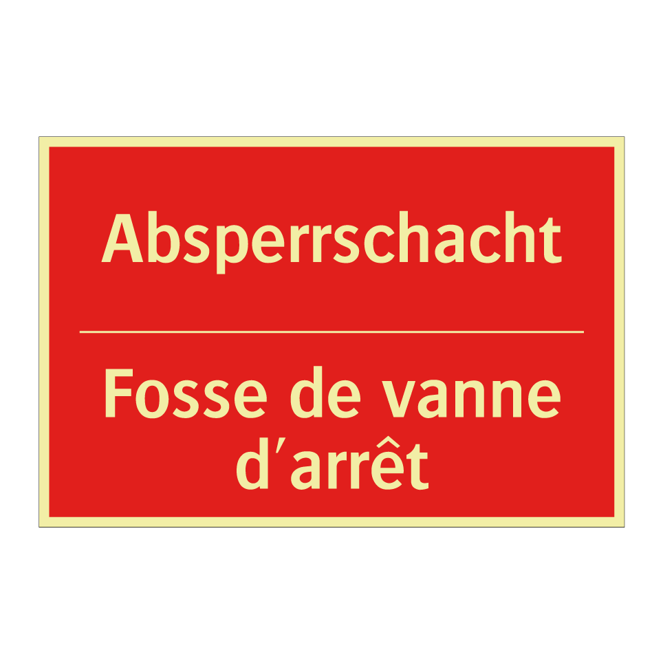 Absperrschacht - Fosse de vanne d'arrêt