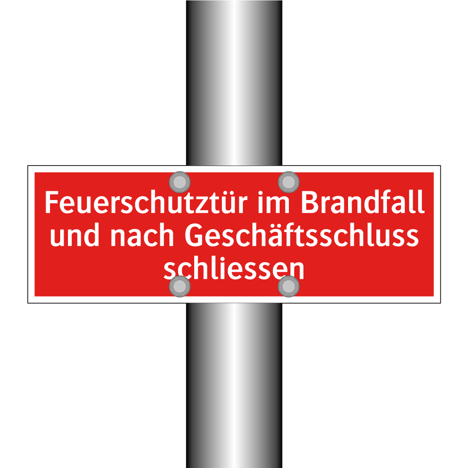 Feuerschutztür im Brandfall und nach Geschäftsschluss schliessen