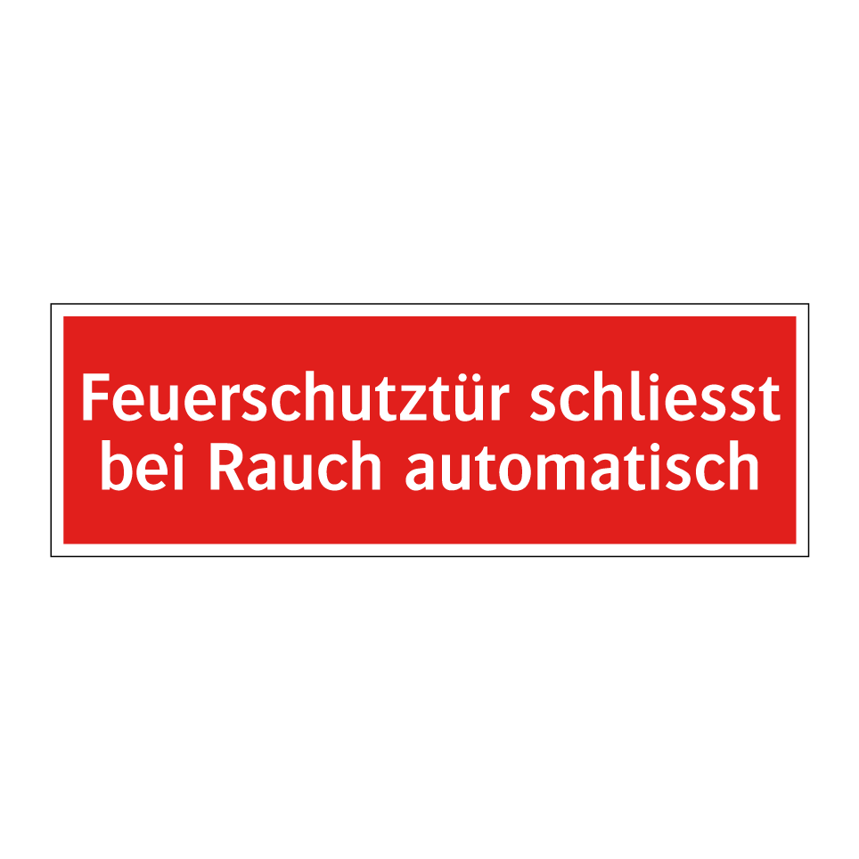 Feuerschutztür schliesst bei Rauch automatisch