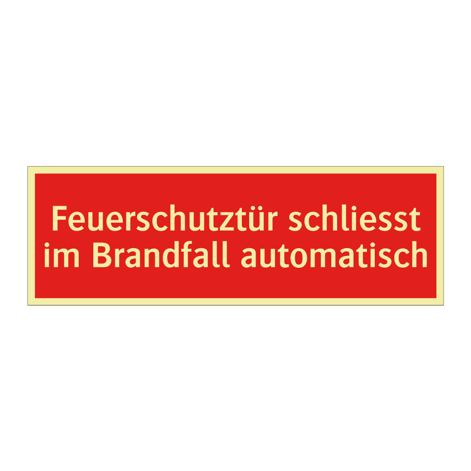 Feuerschutztür schliesst im Brandfall automatisch