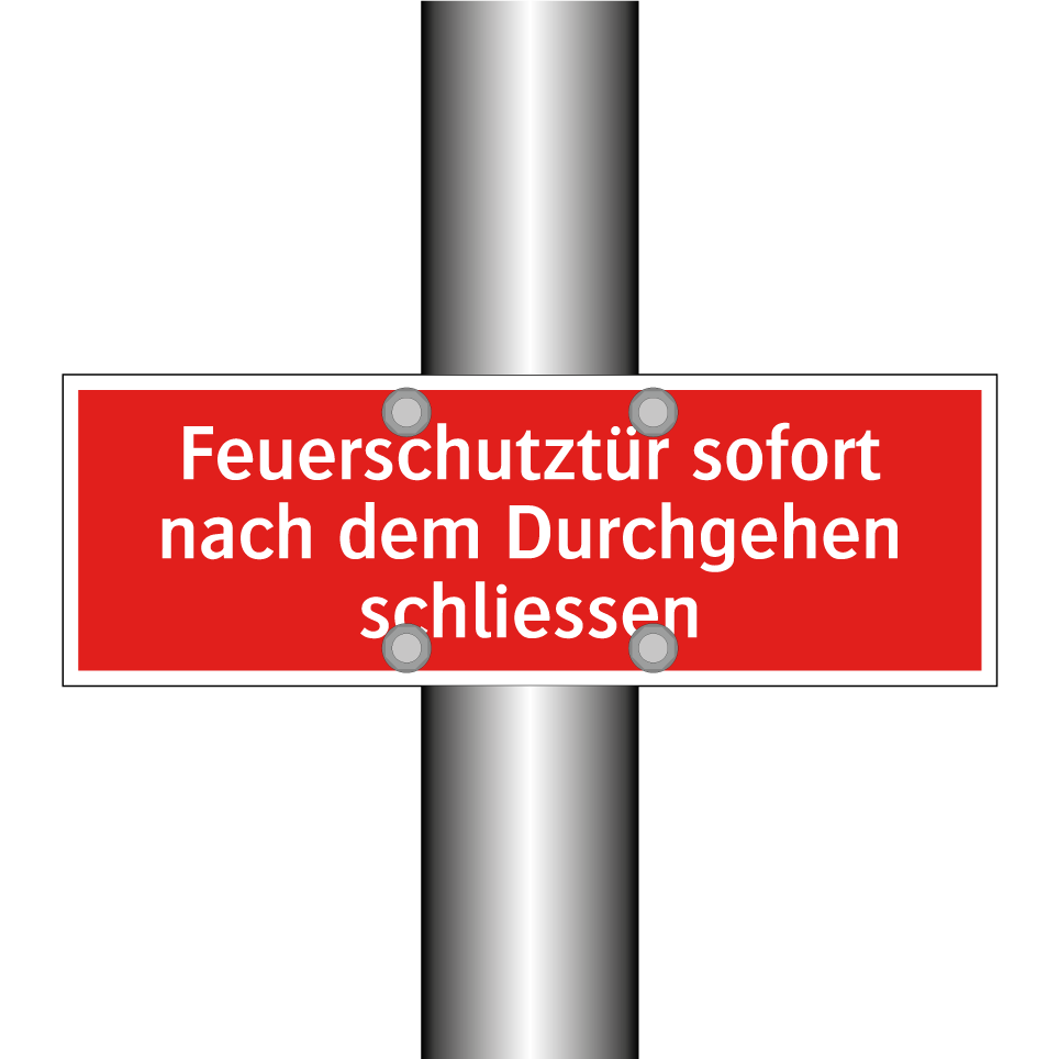 Feuerschutztür sofort nach dem Durchgehen schliessen