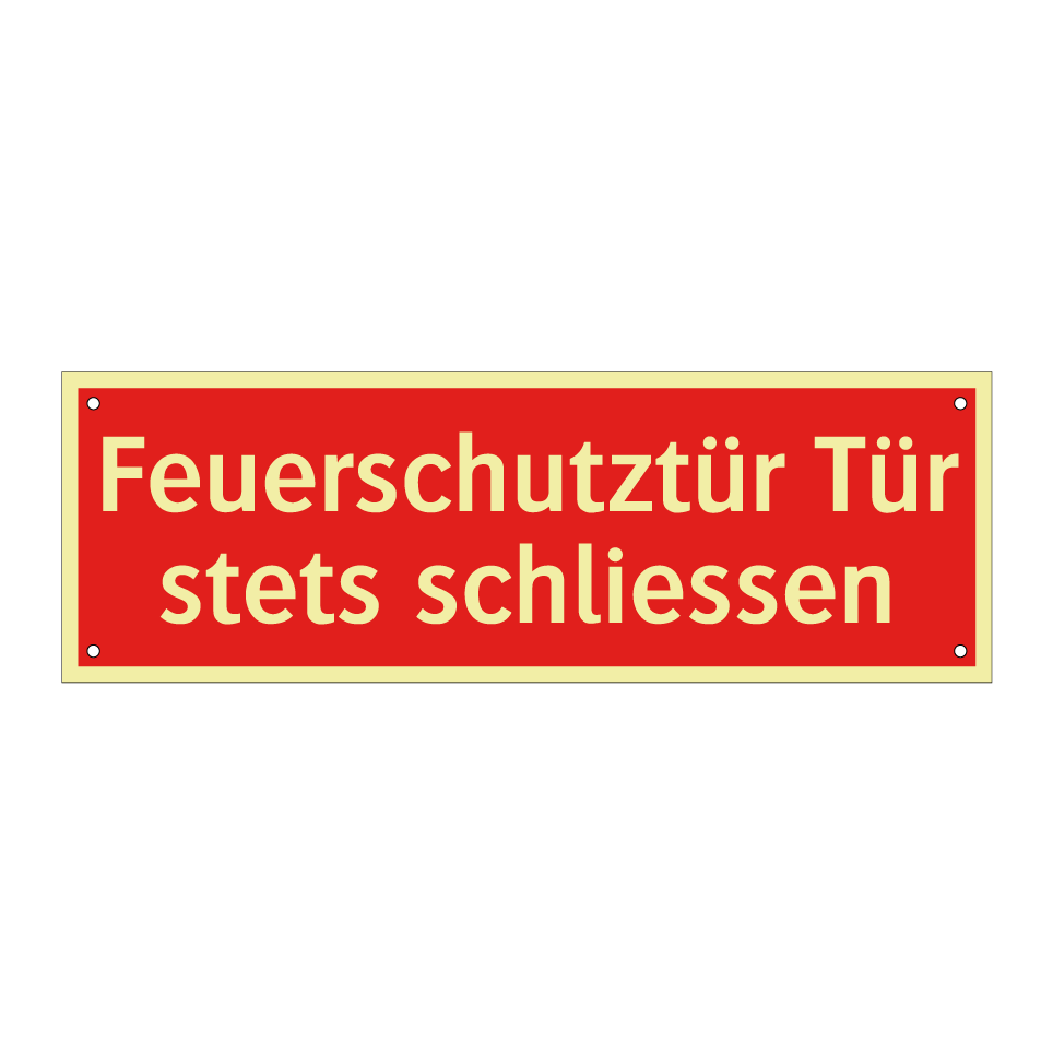 Feuerschutztür Tür stets schliessen
