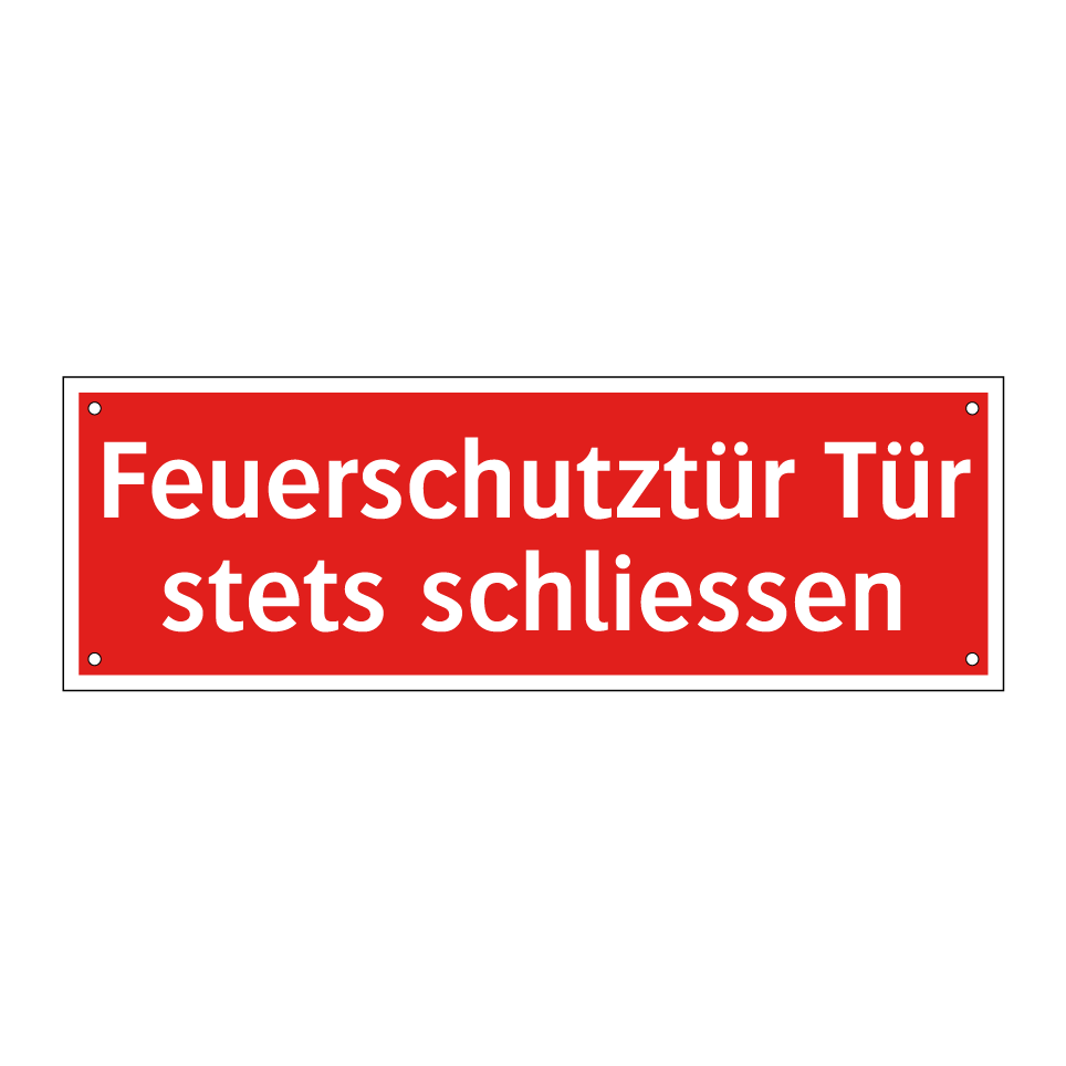 Feuerschutztür Tür stets schliessen