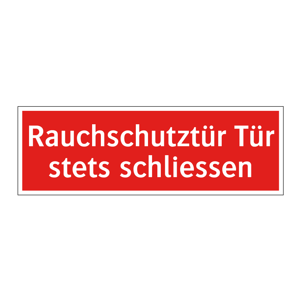 Rauchschutztür Tür stets schliessen