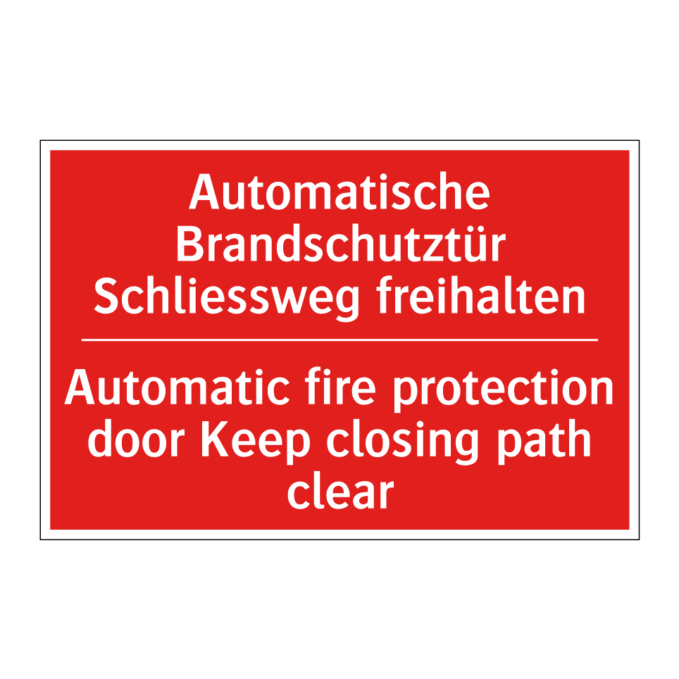 Automatische Brandschutztür Halten /.../ - Automatic fire protection door /.../