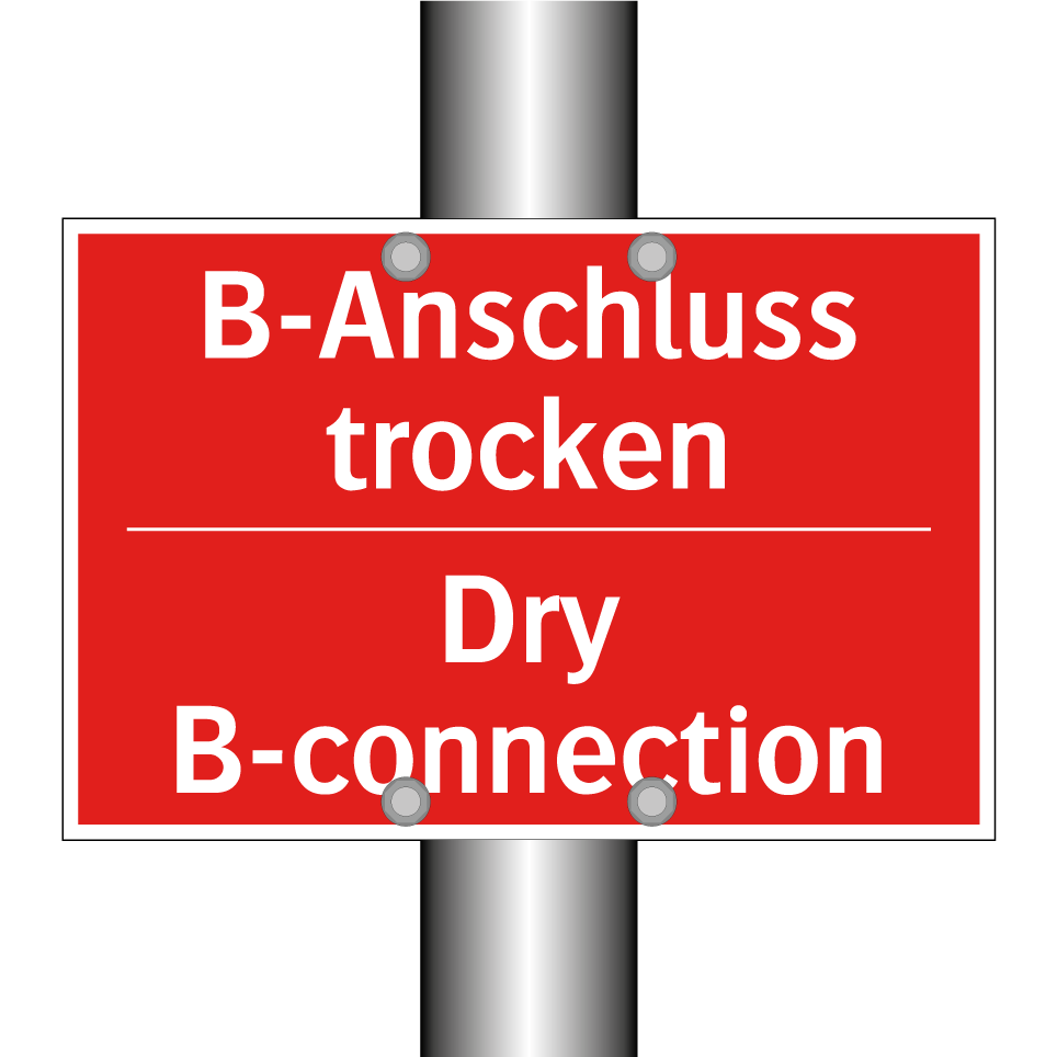 B-Anschluss trocken - Dry B-connection