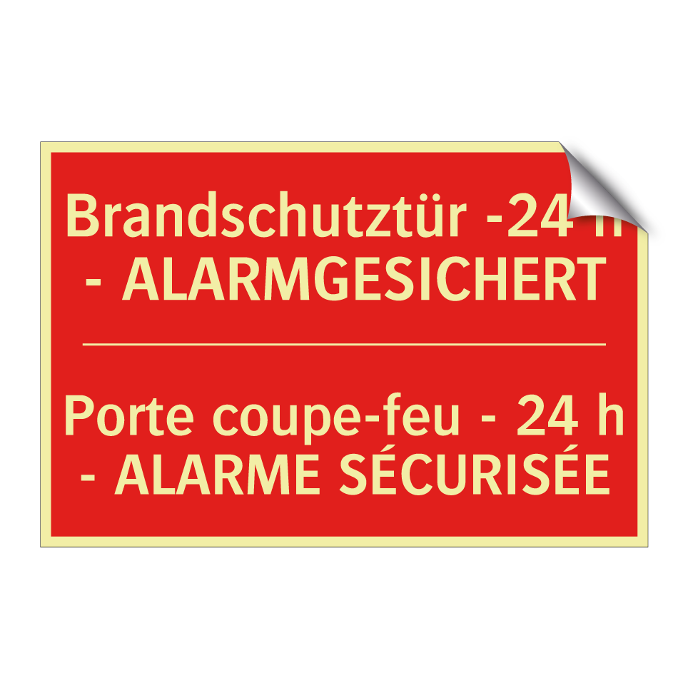 Brandschutztür -24 h - ALARMGESICHERT /.../ - Porte coupe-feu - 24 h - ALARME /.../