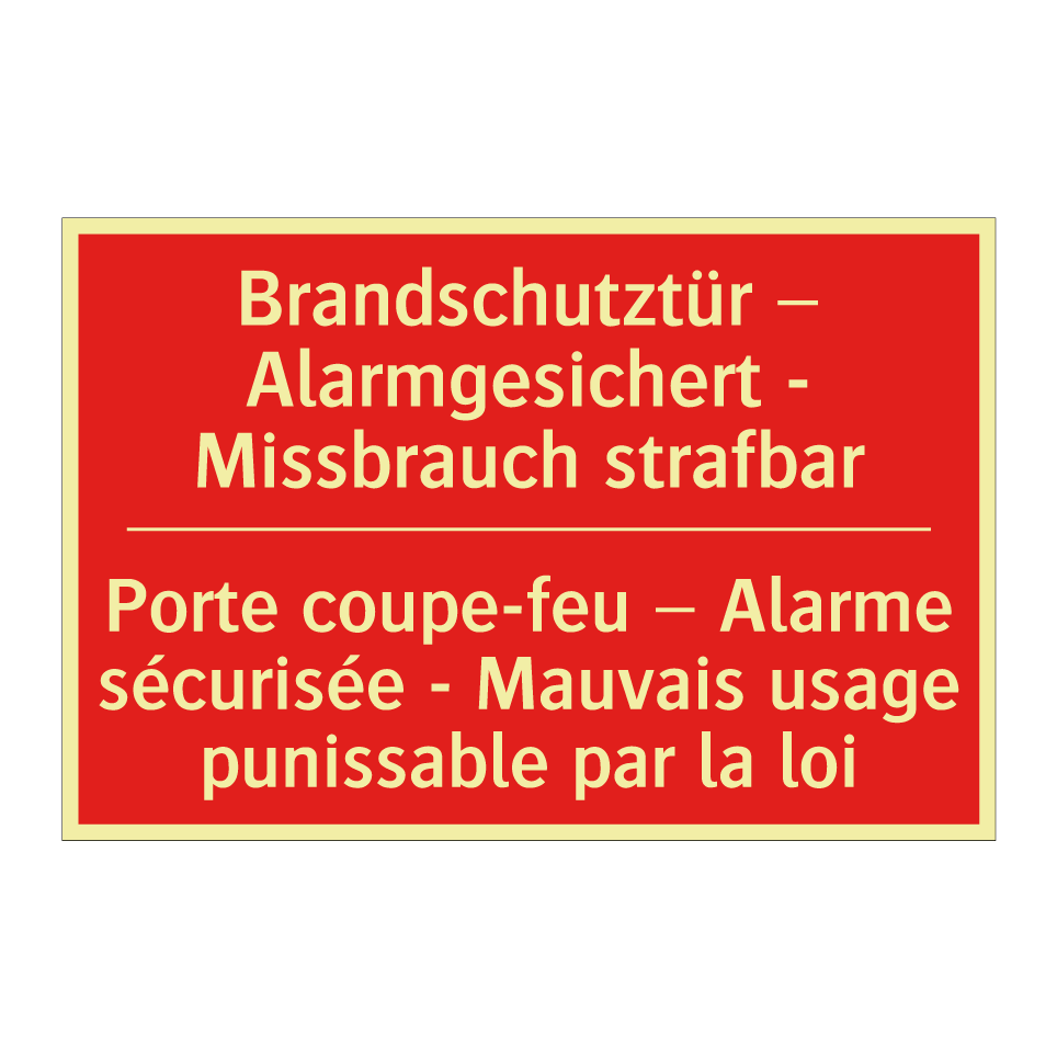 Brandschutztür – Alarmgesichert /.../ - Porte coupe-feu – Alarme sécurisée /.../