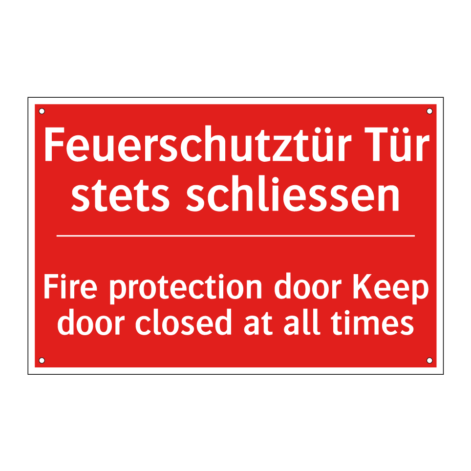 Brandschutztür Tür stets geschlossen /.../ - Fire protection door Keep door /.../
