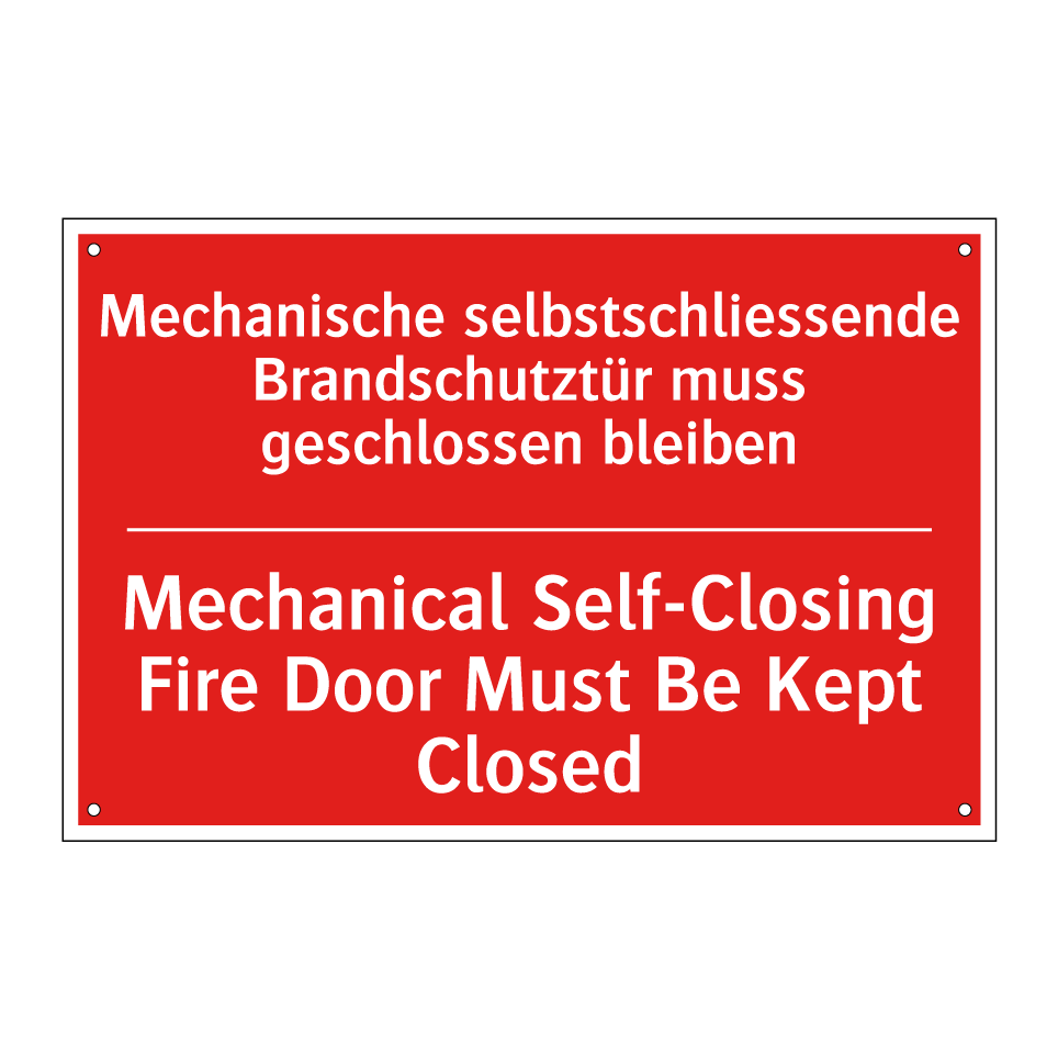 Mechanische selbstschliessende /.../ - Mechanical Self-Closing Fire Door /.../