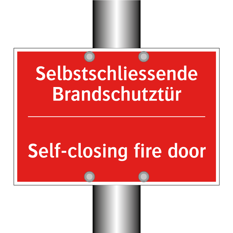 Selbstschliessende Brandschutztür /.../ - Self-closing fire door