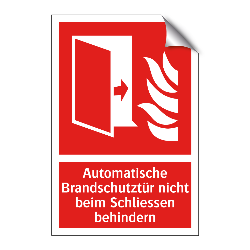 Automatische Brandschutztür nicht beim Schliessen behindern