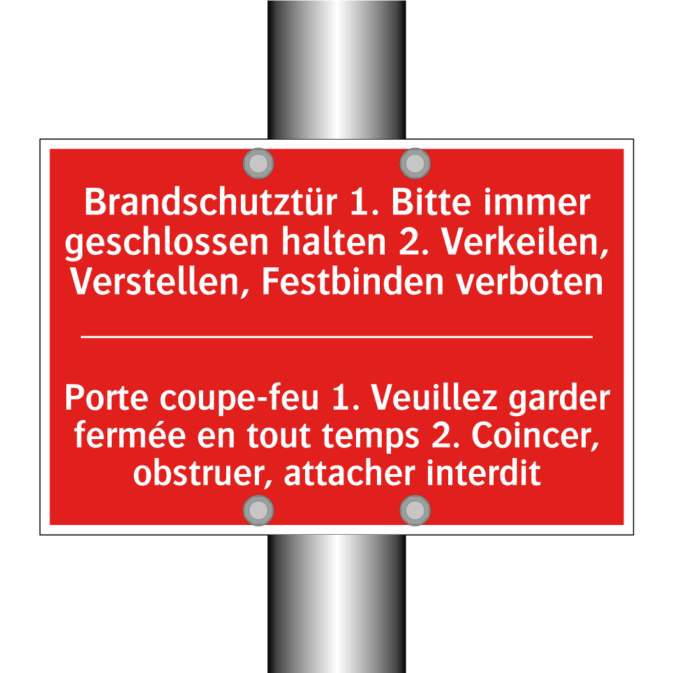 Brandschutztür 1. Bitte immer /.../ - Porte coupe-feu 1. Veuillez garder /.../