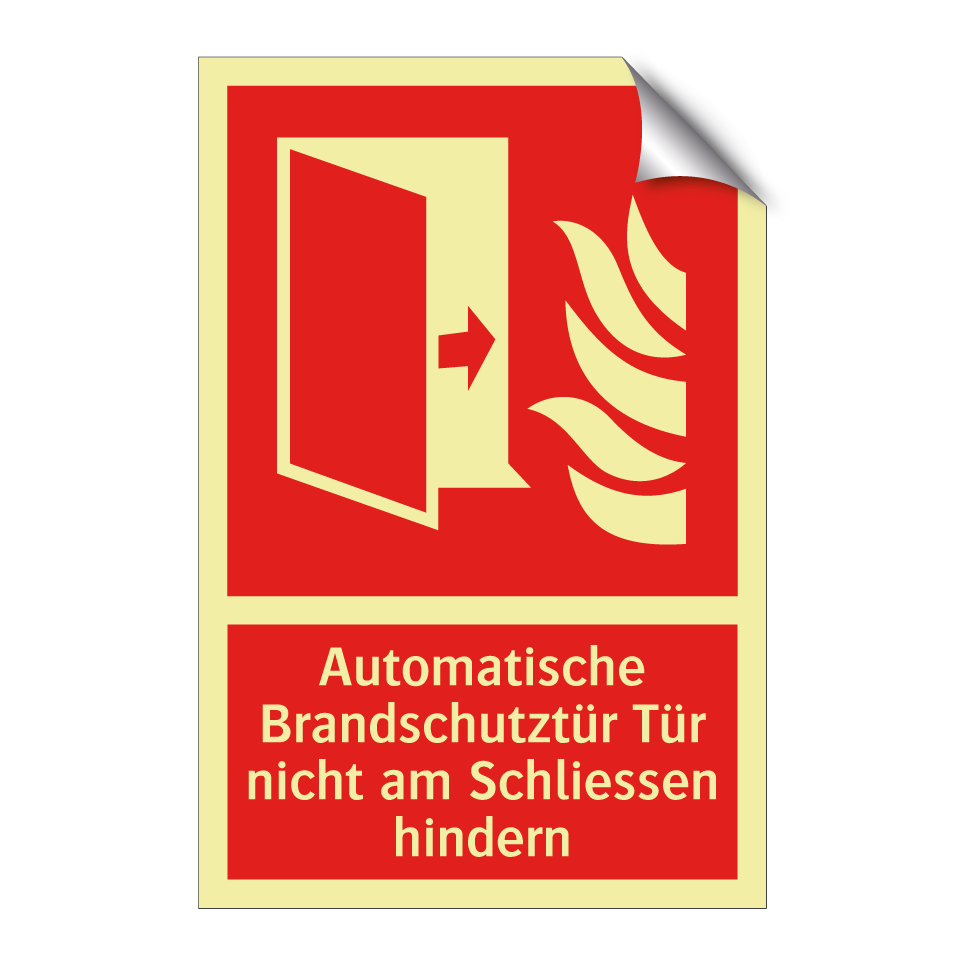 Automatische Brandschutztür Tür nicht am Schliessen hindern