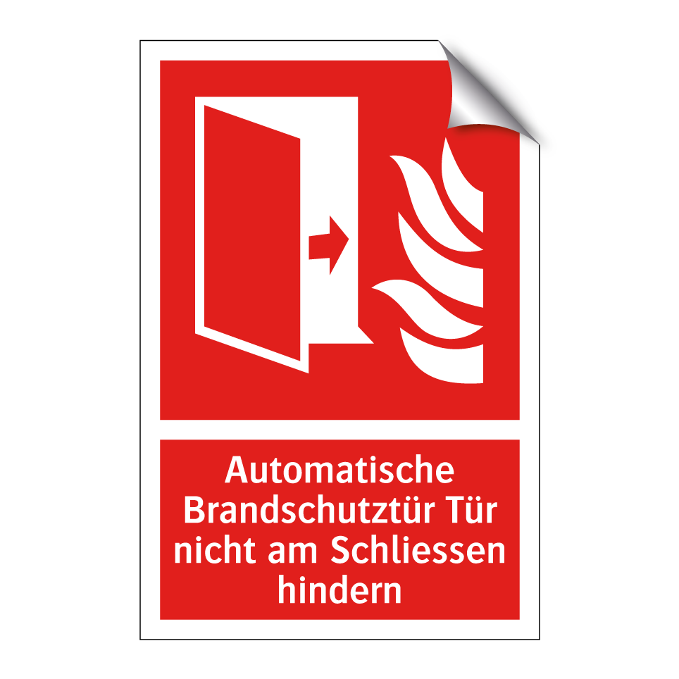 Automatische Brandschutztür Tür nicht am Schliessen hindern