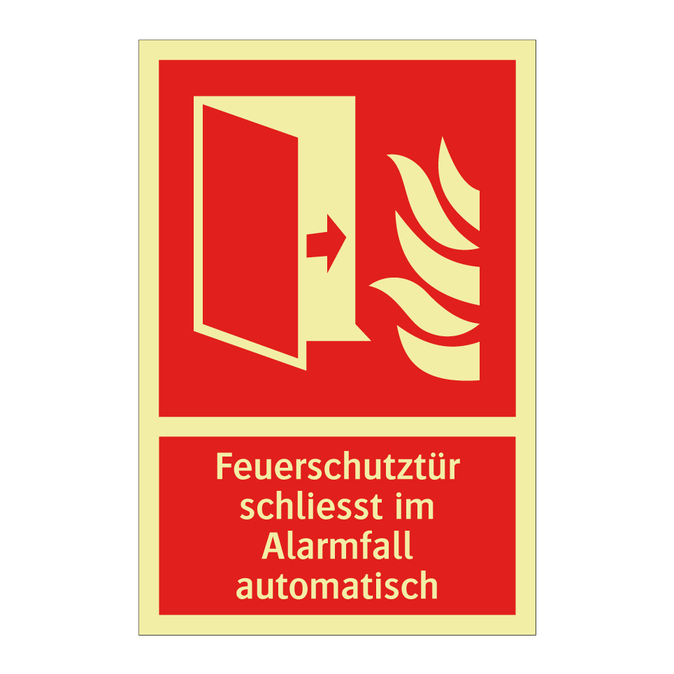 Feuerschutztür schliesst im Alarmfall automatisch