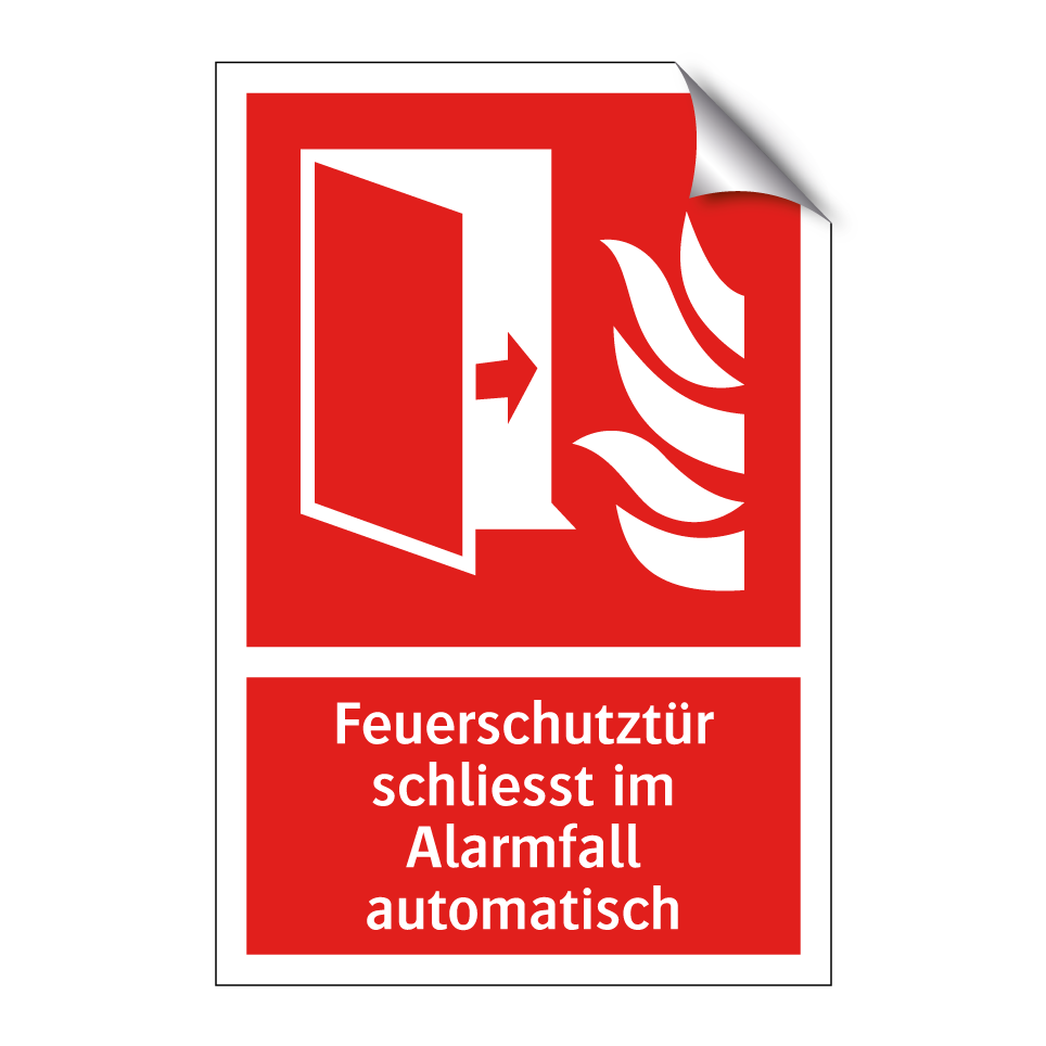 Feuerschutztür schliesst im Alarmfall automatisch