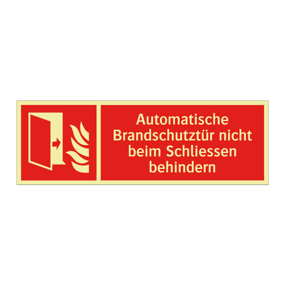 Automatische Brandschutztür nicht beim Schliessen behindern