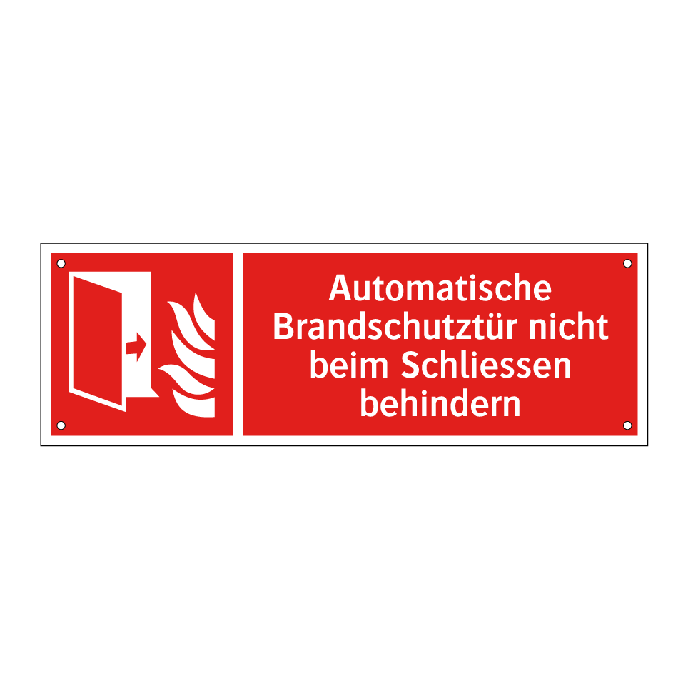 Automatische Brandschutztür nicht beim Schliessen behindern