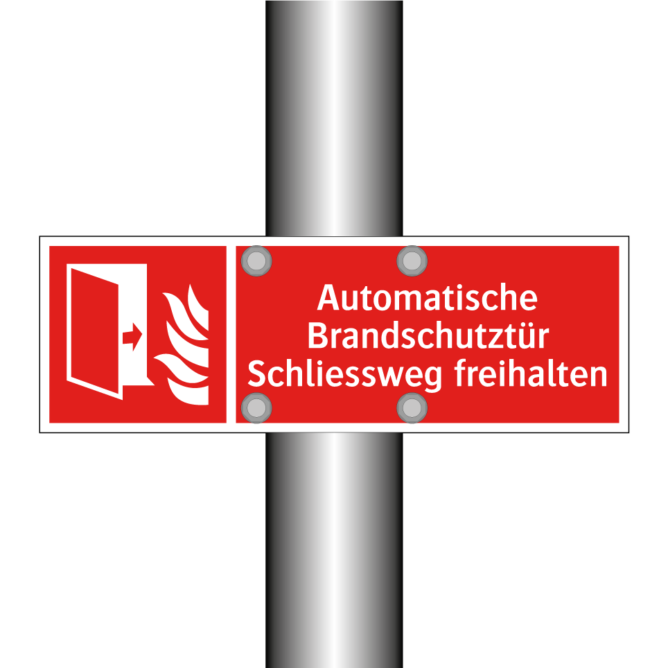 Automatische Brandschutztür Schliessweg freihalten