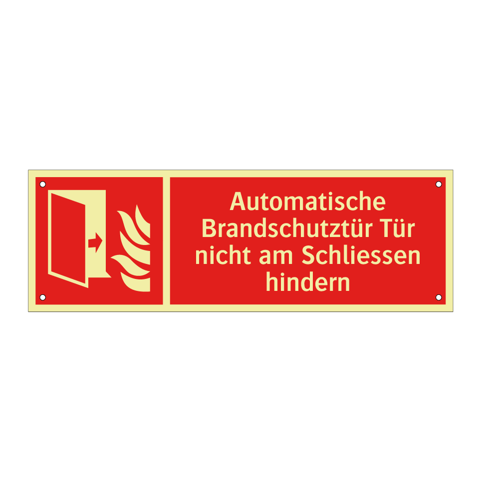 Automatische Brandschutztür Tür nicht am Schliessen hindern