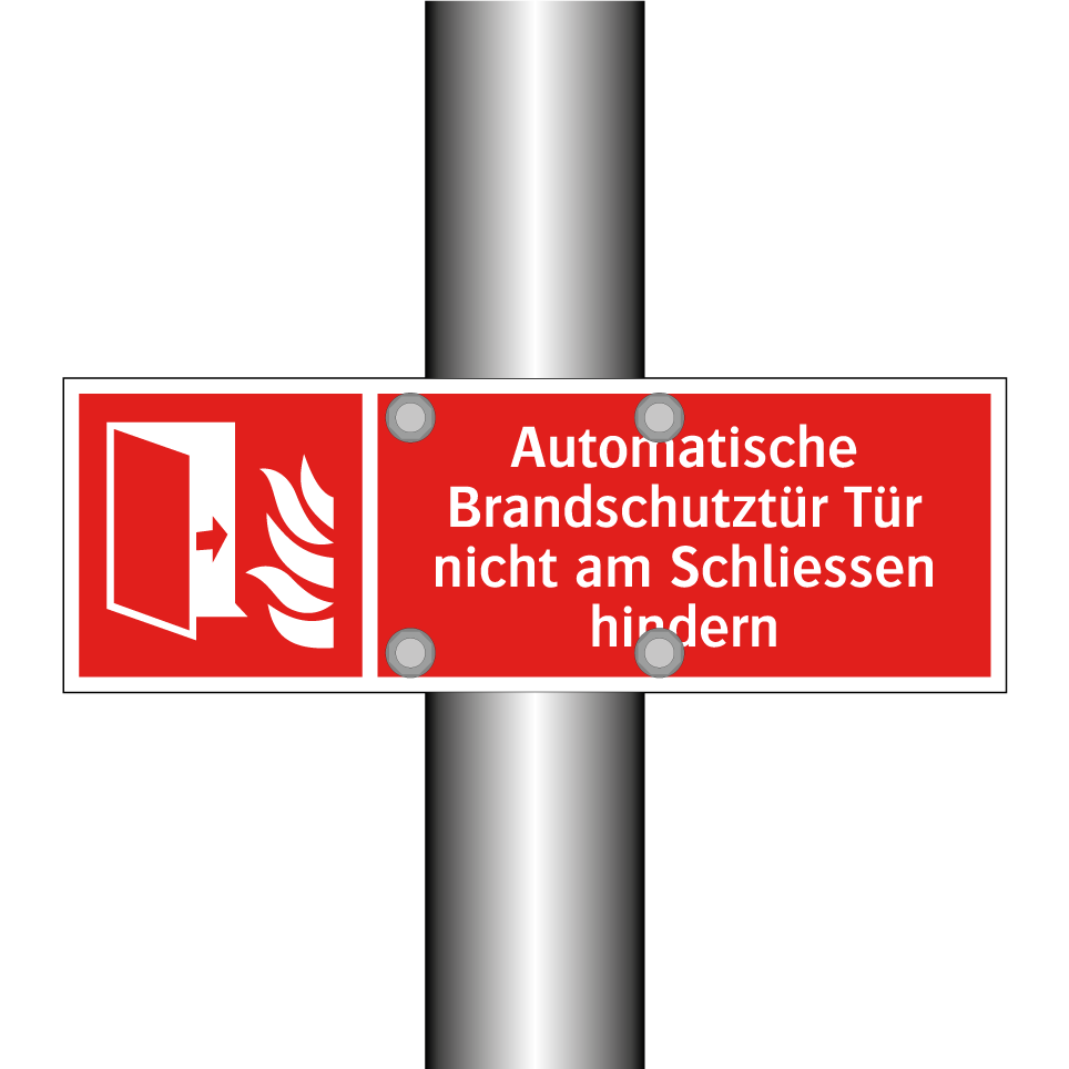 Automatische Brandschutztür Tür nicht am Schliessen hindern