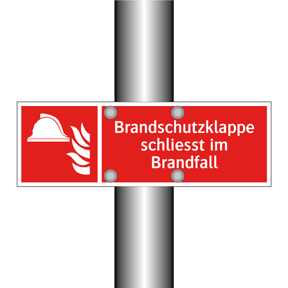Brandschutzklappe schliesst im Brandfall