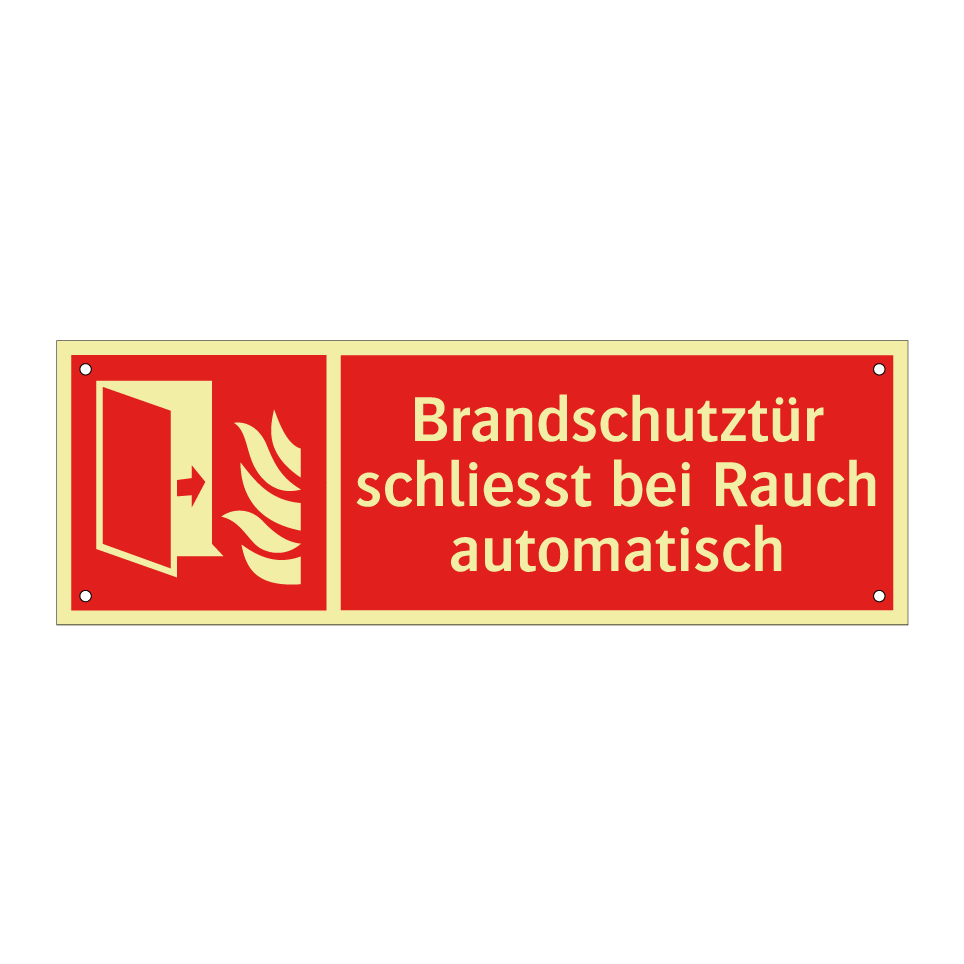 Brandschutztür schliesst bei Rauch automatisch