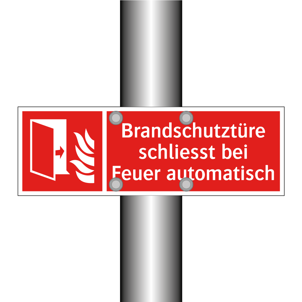 Brandschutztüre schliesst bei Feuer automatisch