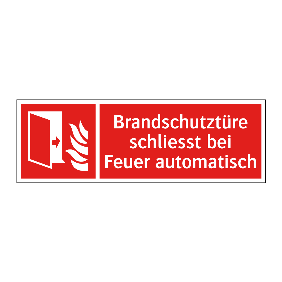 Brandschutztüre schliesst bei Feuer automatisch