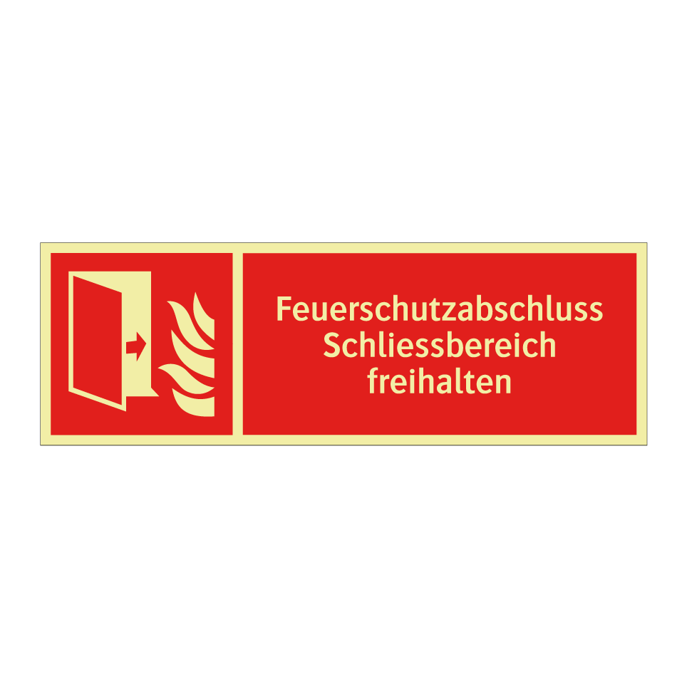 Feuerschutzabschluss Schliessbereich freihalten