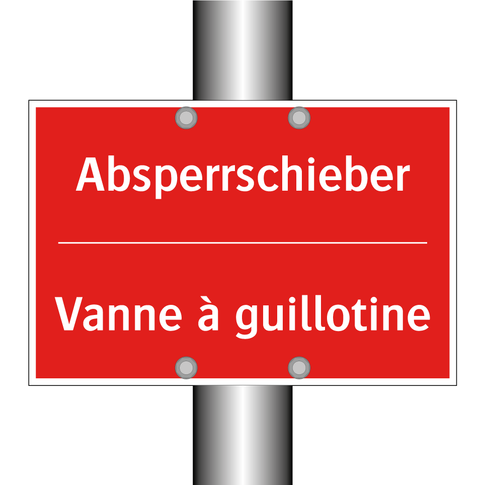 Absperrschieber - Vanne à guillotine