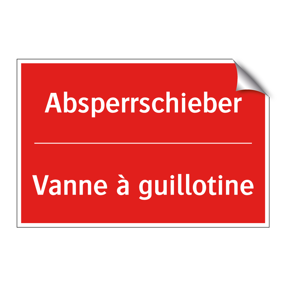Absperrschieber - Vanne à guillotine