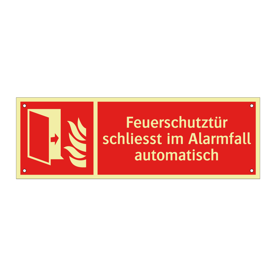 Feuerschutztür schliesst im Alarmfall automatisch