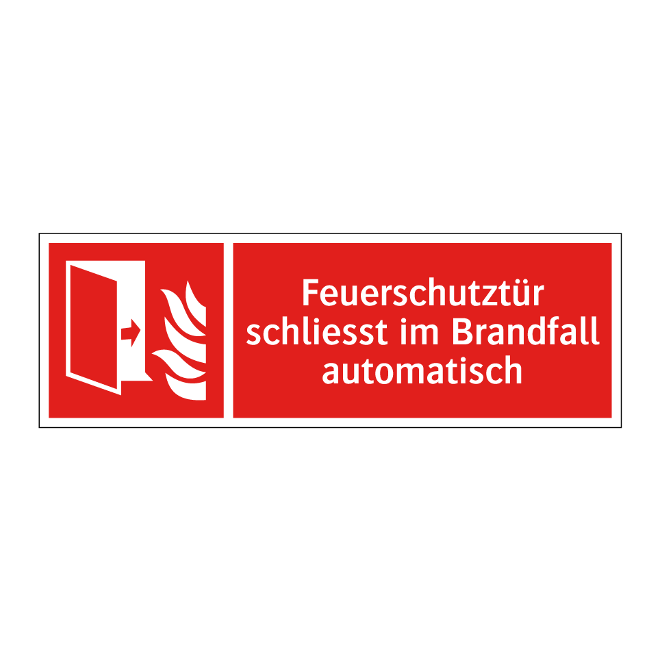 Feuerschutztür schliesst im Brandfall automatisch