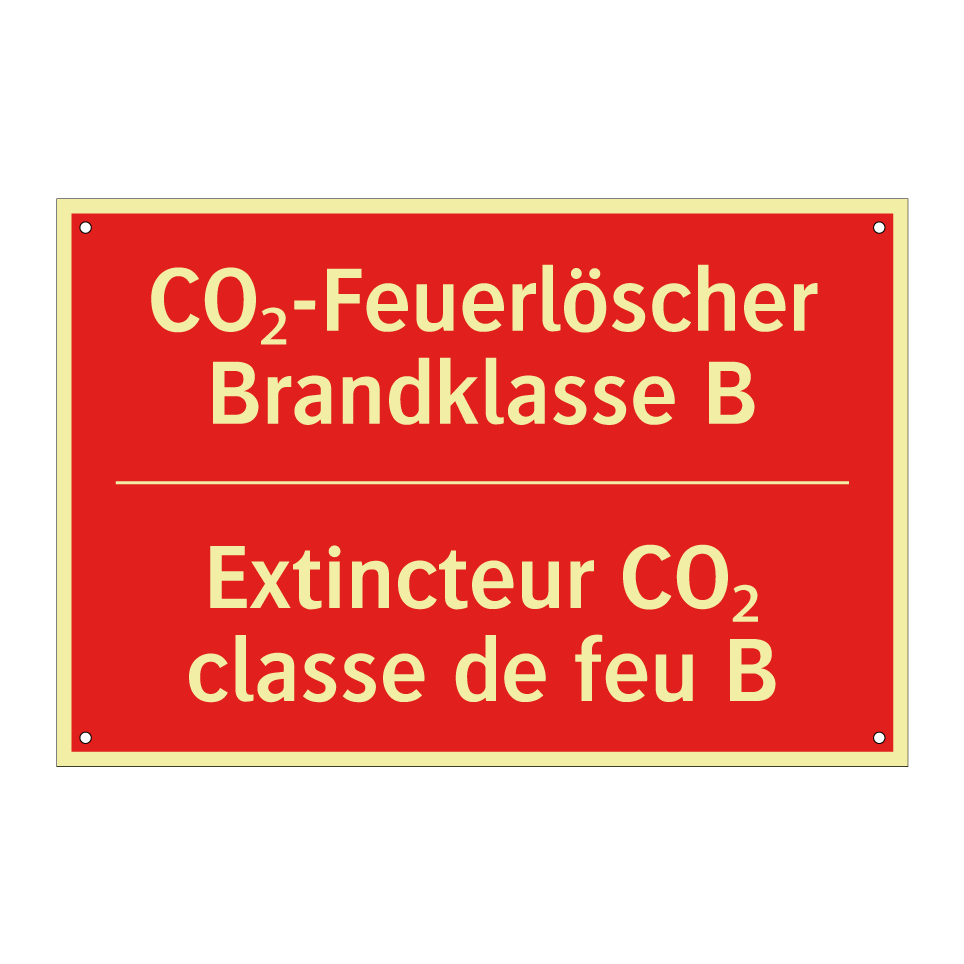 CO₂-Feuerlöscher Brandklasse B - Extincteur CO₂ classe de feu B