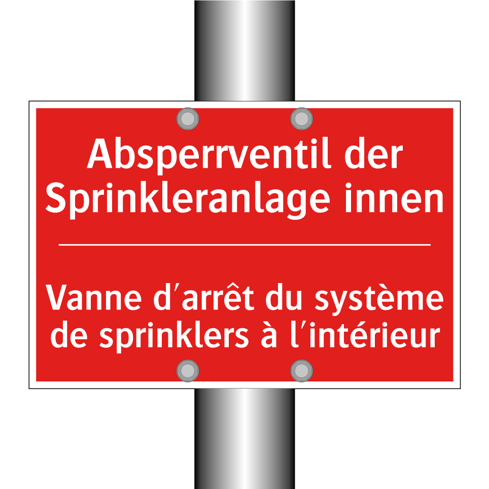 Absperrventil der Sprinkleranlage /.../ - Vanne d'arrêt du système de sprinklers /.../