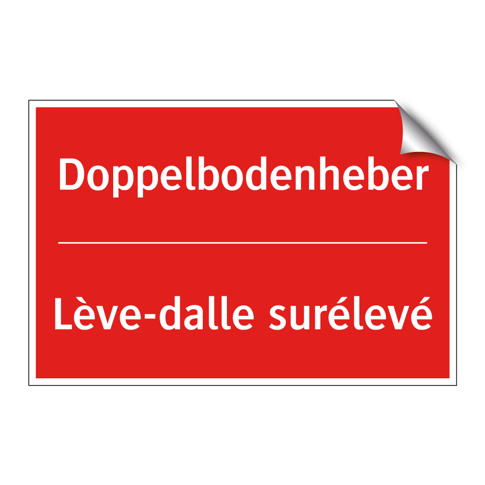 Doppelbodenheber - Lève-dalle surélevé