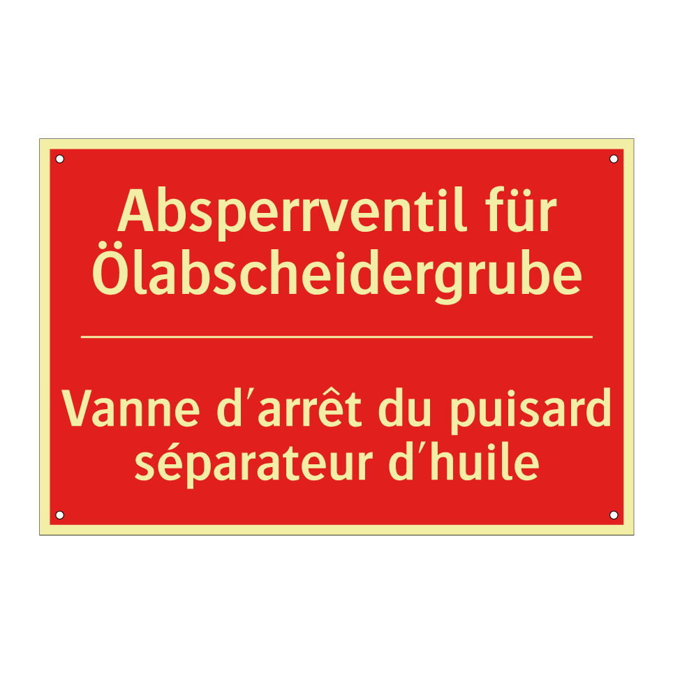 Absperrventil für Ölabscheidergrube /.../ - Vanne d'arrêt du puisard séparateur /.../