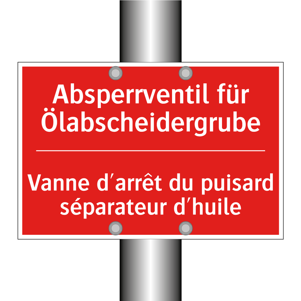 Absperrventil für Ölabscheidergrube /.../ - Vanne d'arrêt du puisard séparateur /.../